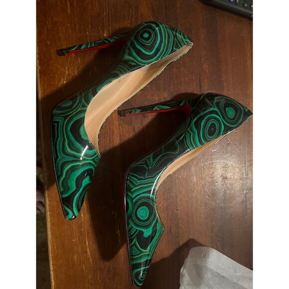 NWT Christ T Women's Size 11 Green and Black 4 1/2" Heels Sexy Feminine Classic - Picture 1 of 12
